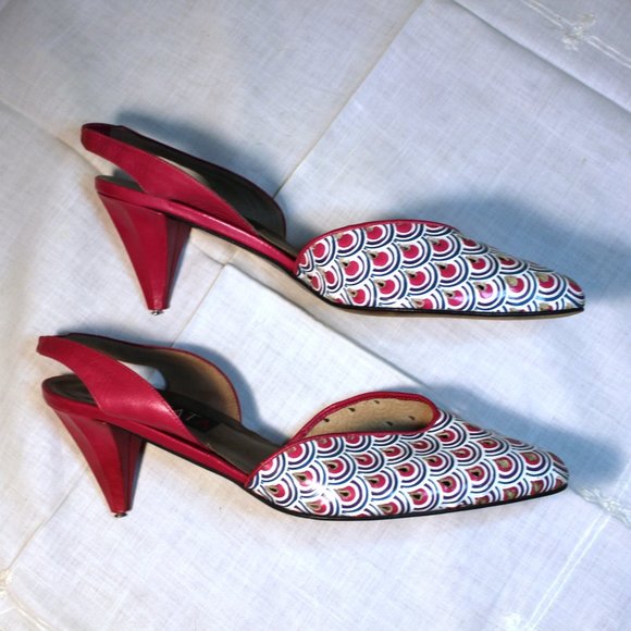 Ladies Fuchsia Pink Leather Shoes by Prevata - Picture 4 of 7